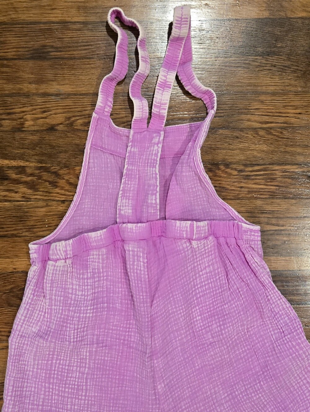 Zenana Pink Double Gauze Cotton Wide Leg Overalls Jumpsuit Size Small NWOT - Picture 4 of 5